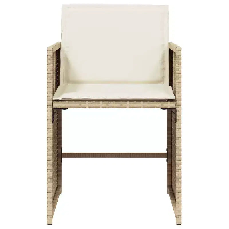 vidaXL Sedie da giardino con cuscini Mobili da esterno 4 pz Rattan sintetico beige