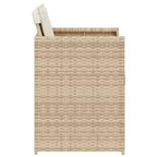 vidaXL Sedie da giardino con cuscini Mobili da esterno 4 pz Rattan sintetico beige