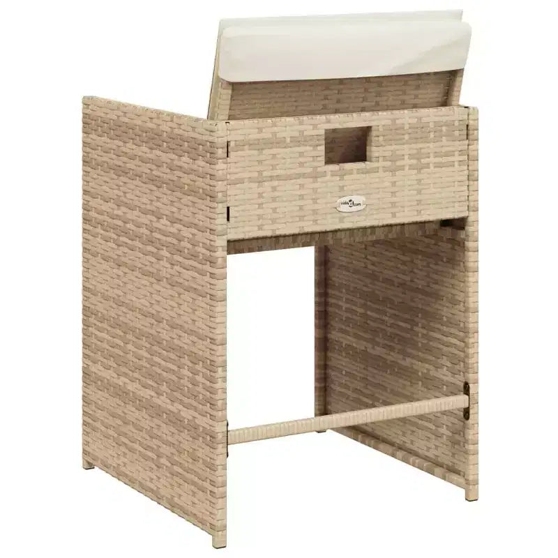 vidaXL Sedie da giardino con cuscini Mobili da esterno 4 pz Rattan sintetico beige