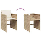 vidaXL Sedie da giardino con cuscini Mobili da esterno 4 pz Rattan sintetico beige