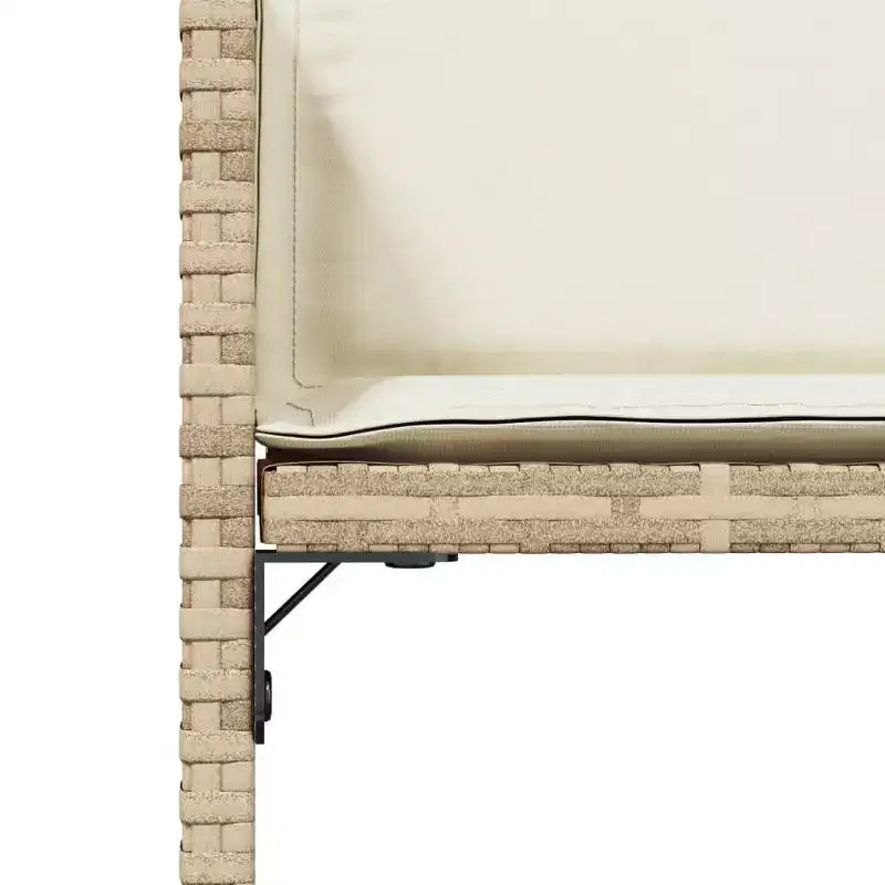 vidaXL Sedie da giardino con cuscini Mobili da esterno 4 pz Rattan sintetico beige