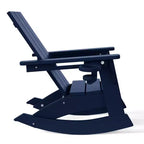 WestinTrends Ashore Set da 3 Pezzi di Sedia a Dondolo Moderna per Bambini con Portabicchieri e Tavolino Laterale Quadrato