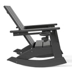 WestinTrends Ashore Set da 3 Pezzi di Sedia a Dondolo Moderna per Bambini con Portabicchieri e Tavolino Laterale Quadrato