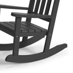 WestinTrends 3-Piece Kids Outdoor Rocking Chairs Set With Kids Square Side Table