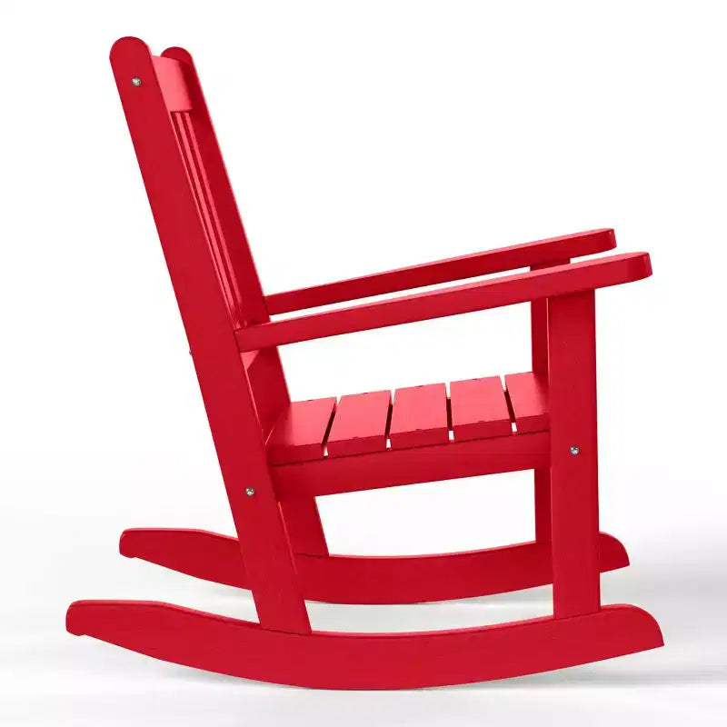WestinTrends 3-Piece Kids Outdoor Rocking Chairs Set With Kids Square Side Table