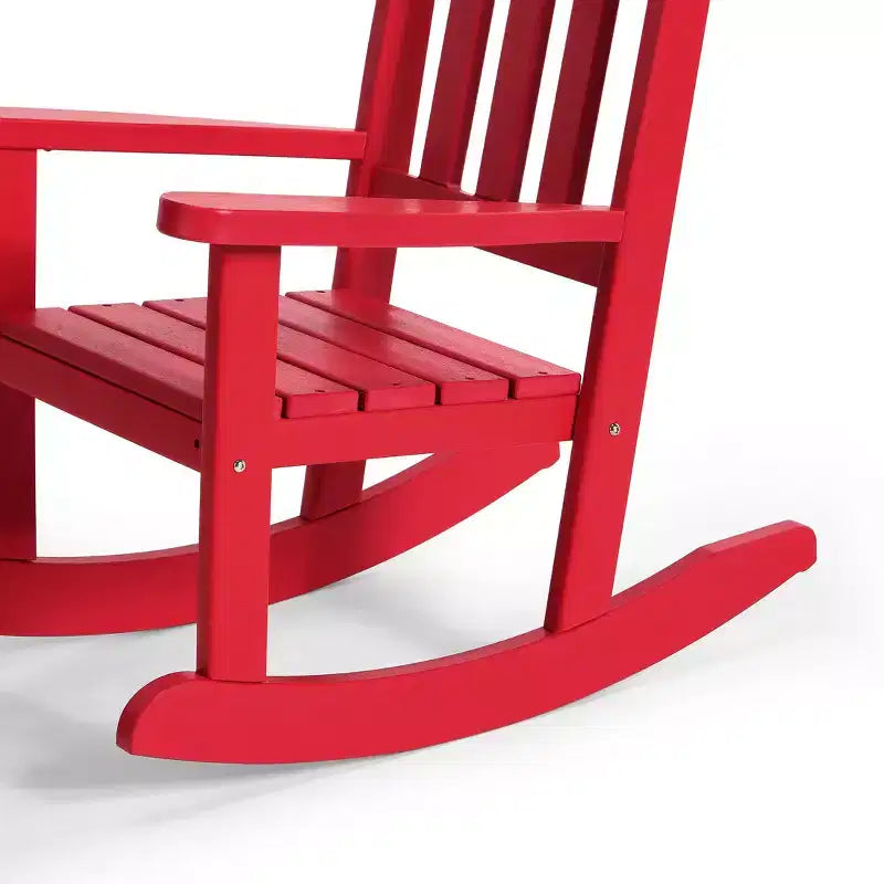 WestinTrends 3-Piece Kids Outdoor Rocking Chairs Set With Kids Square Side Table