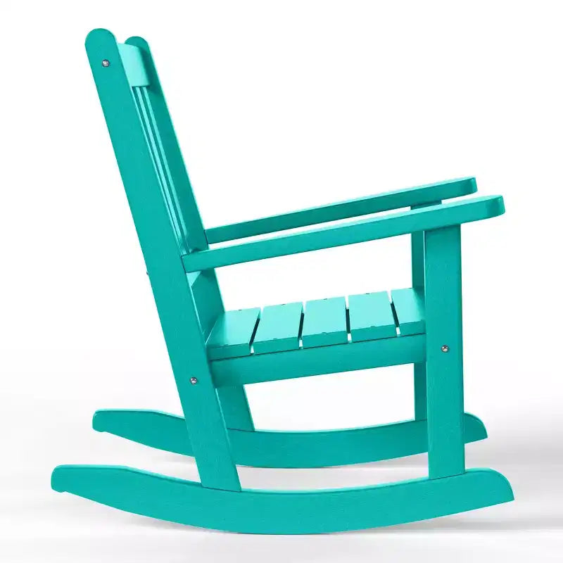 WestinTrends 3-Piece Kids Outdoor Rocking Chairs Set With Kids Square Side Table