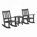 WestinTrends 3-Piece Kids Outdoor Rocking Chairs Set With Kids Square Side Table