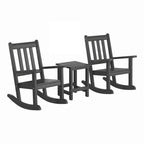 WestinTrends 3-Piece Kids Outdoor Rocking Chairs Set With Kids Square Side Table