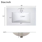 Mobile bagno con lavabo, 1 anta, 2 cassetti, vano a giorno inferiore (esclusi rubinetti e tubi di scarico)