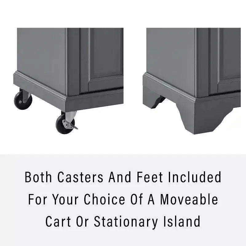 HomeStock 36 in.H Metal Kitchen Carts with 3 Doors and 3 Shelves