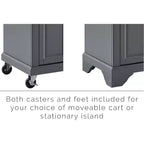 HomeStock 36 in.H Metal Kitchen Carts with 3 Doors and 3 Shelves