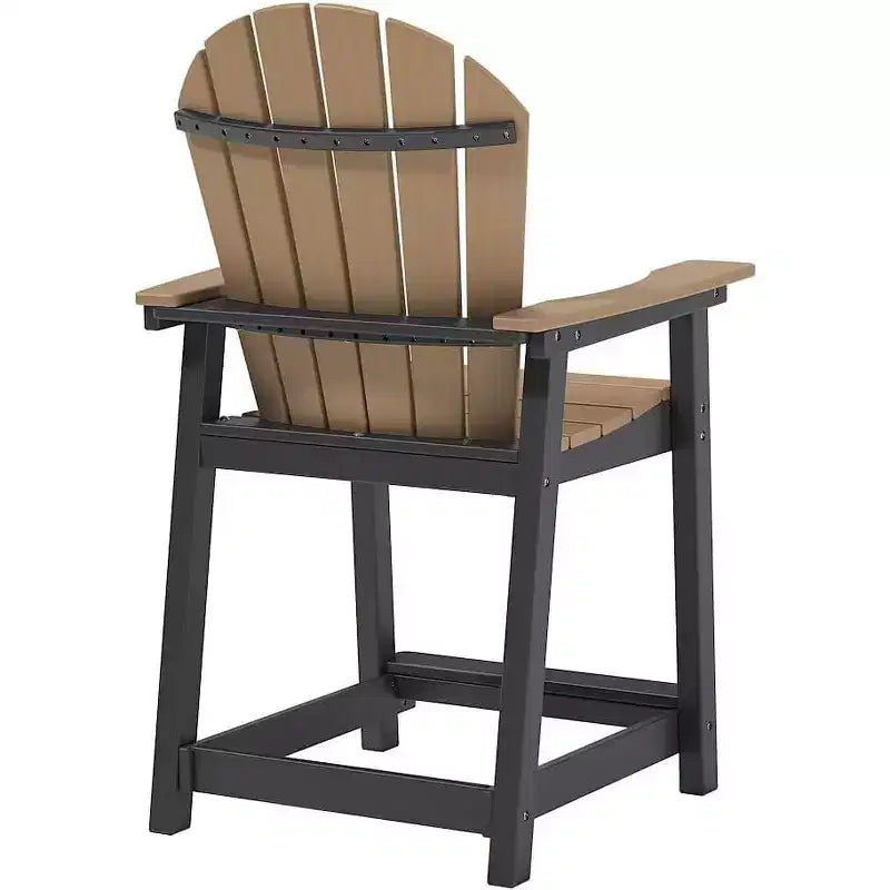 Tree City Tall Adirondack Bar Chair, Outdoor Counter-Height Chair for Patio & Deck, Heavy-Duty HDPE All-Weather Chair