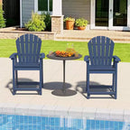 Tree City Tall Adirondack Bar Chair, Outdoor Counter-Height Chair for Patio & Deck, Heavy-Duty HDPE All-Weather Chair