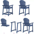 Tree City Tall Adirondack Bar Chair, Outdoor Counter-Height Chair for Patio & Deck, Heavy-Duty HDPE All-Weather Chair