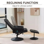 GDFStudio Hegseth Faux Leather Upholstered Massage Recliner Chair with Ottoman