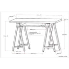 HomeStock Newport Lilly 2 Tier Desk