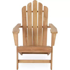 Sedia Adirondack in legno di teak Tree City, braccioli ampi e schienale alto, sedia da esterno in teak di grado A resistente alle intemperie per giardino, portico o spiaggia