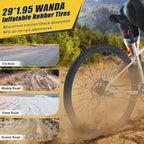 Okak 29IN Mountain Bike a Velocità Singola, Bici per Adulti con Telaio in Acciaio e Sospensione Anteriore, Bici da Uomo per Pendolarismo, Viaggi, Montagna