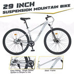 Okak 29IN Mountain Bike a Velocità Singola, Bici per Adulti con Telaio in Acciaio e Sospensione Anteriore, Bici da Uomo per Pendolarismo, Viaggi, Montagna