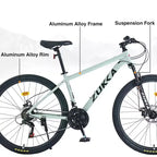 Mountain Bike Okak da 27.5 pollici con telaio in lega di alluminio, bici da cross per ragazzi con cambio a 21 velocità e sospensione anteriore, bicicletta per bambini e adulti
