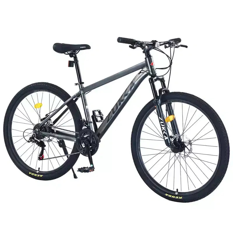 Mountain Bike Okak da 27.5 pollici con telaio in lega di alluminio, bici da cross per ragazzi con cambio a 21 velocità e sospensione anteriore, bicicletta per bambini e adulti