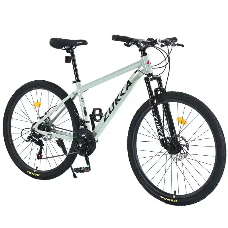 Mountain Bike Okak da 27.5 pollici con telaio in lega di alluminio, bici da cross per ragazzi con cambio a 21 velocità e sospensione anteriore, bicicletta per bambini e adulti