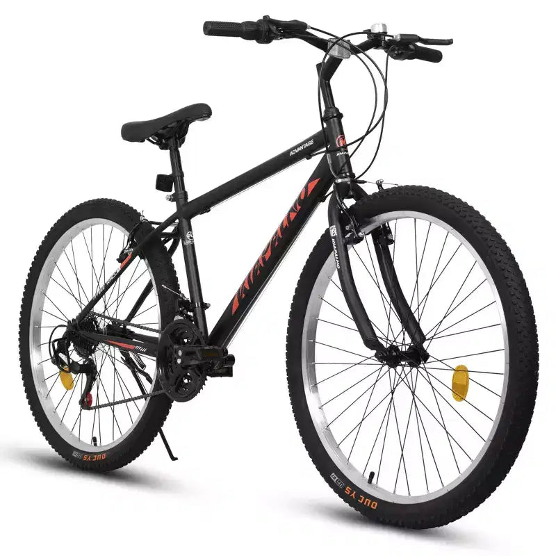 Okak Bici da Montagna con Telaio in Acciaio al Carbonio da 24 Pollici, Bici per Bambini a 21 Velocità con Doppio Freno a V e Sella Ergonomica, Bicicletta per Pendolarismo e Viaggi