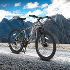 Bicicletta da montagna Okak 24IN con telaio in acciaio, bicicletta per bambini con cambio Shimano a 21 velocità, freni a disco doppi e sospensione anteriore, bicicletta per ragazzi