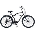 Okak Bici Cruiser da Spiaggia da 26 pollici con Sistema a 7 velocità, Bici da Uomo con Freni a V Anteriori e Posteriori, Bicicletta con Telaio in Metallo per Adolescenti e Adulti