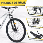 Mountain bike Okak 29IN con sistema a 8 velocità, bici da cross con telaio in acciaio e sospensione anteriore, bici per adulti per uomo, donna, ragazzo e ragazza