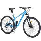 Mountain bike Okak 29IN con sistema a 8 velocità, bici da cross con telaio in acciaio e sospensione anteriore, bici per adulti per uomo, donna, ragazzo e ragazza