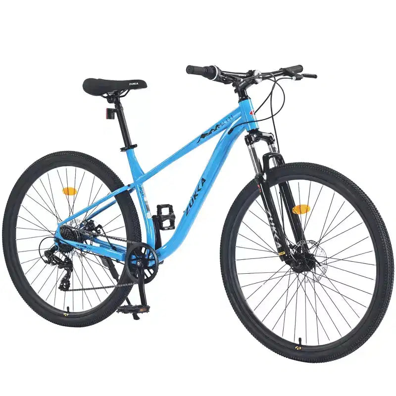 Mountain bike Okak 29IN con sistema a 8 velocità, bici da cross con telaio in acciaio e sospensione anteriore, bici per adulti per uomo, donna, ragazzo e ragazza