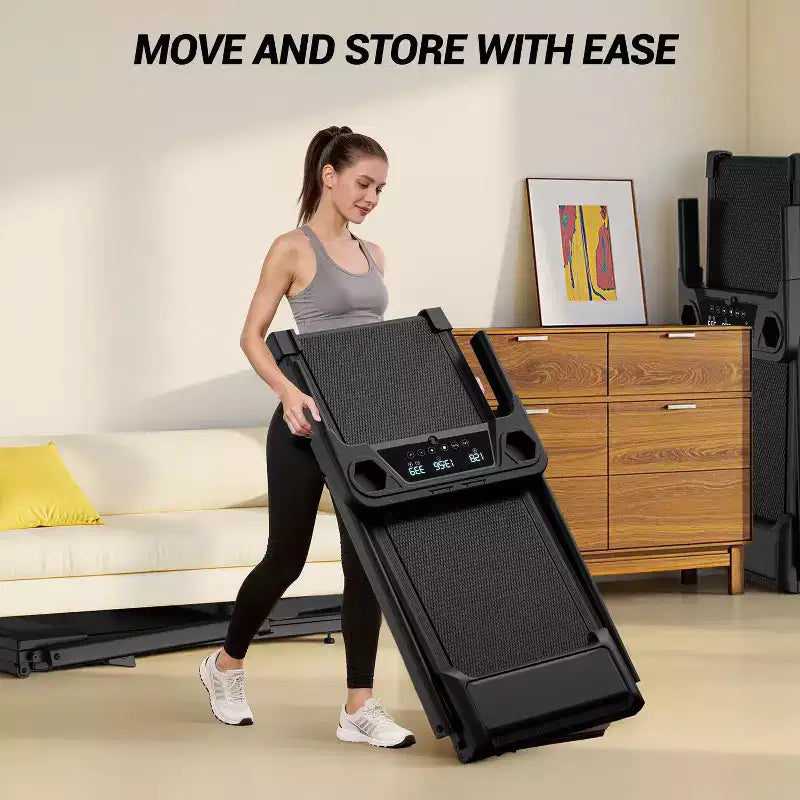 Tapis roulant per casa con inclinazione del 16% e maniglione, tapis roulant pieghevole silenzioso da 3.0HP con schermo a LED e ampia capacità