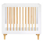 Babyletto Lolly Mini Culla e Lettino Singolo Convertibile 4-in-1 con Kit di Conversione per Lettino per Bambini - Bianco e Naturale