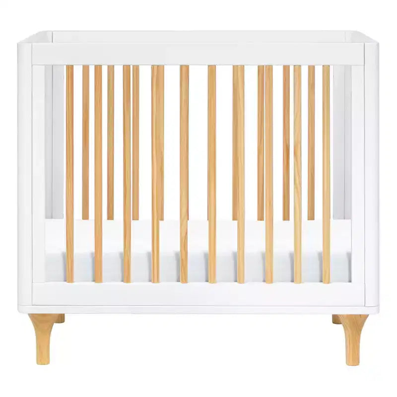 Babyletto Lolly Mini Culla e Lettino Singolo Convertibile 4-in-1 con Kit di Conversione per Lettino per Bambini - Bianco e Naturale