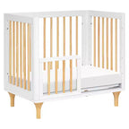Babyletto Lolly Mini Culla e Lettino Singolo Convertibile 4-in-1 con Kit di Conversione per Lettino per Bambini - Bianco e Naturale