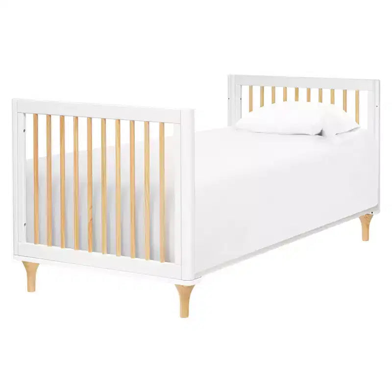 Babyletto Lolly Mini Culla e Lettino Singolo Convertibile 4-in-1 con Kit di Conversione per Lettino per Bambini - Bianco e Naturale