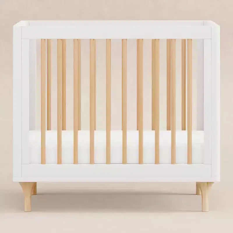 Babyletto Lolly Mini Culla e Lettino Singolo Convertibile 4-in-1 con Kit di Conversione per Lettino per Bambini - Bianco e Naturale