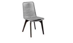 HomeRoots Set of Two 18 Silver Solid Wood Outdoor Dining Chair