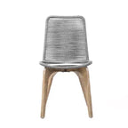 HomeRoots Set of Two 18 Gray Solid Wood Outdoor Dining Chair
