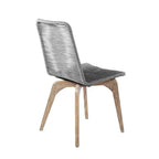 HomeRoots Set of Two 18 Gray Solid Wood Outdoor Dining Chair