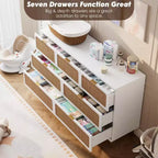 Wicker drawer tall cabinet for the bedroom, large-capacity drawer wardrobe, vanity with a wide top, suitable for the living room, hallway