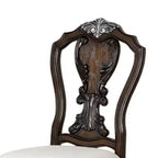 Royal Hampton Set di 2 sedie da pranzo laterali, in legno scuro intagliato con decorazioni elaborate
