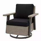 Poltrona reclinabile da esterno EAGLE PEAK Classic 360 Swivel Rocker con cuscini spessi, in vimini per tutte le stagioni