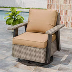 Poltrona reclinabile da esterno EAGLE PEAK Classic 360 Swivel Rocker con cuscini spessi, in vimini per tutte le stagioni