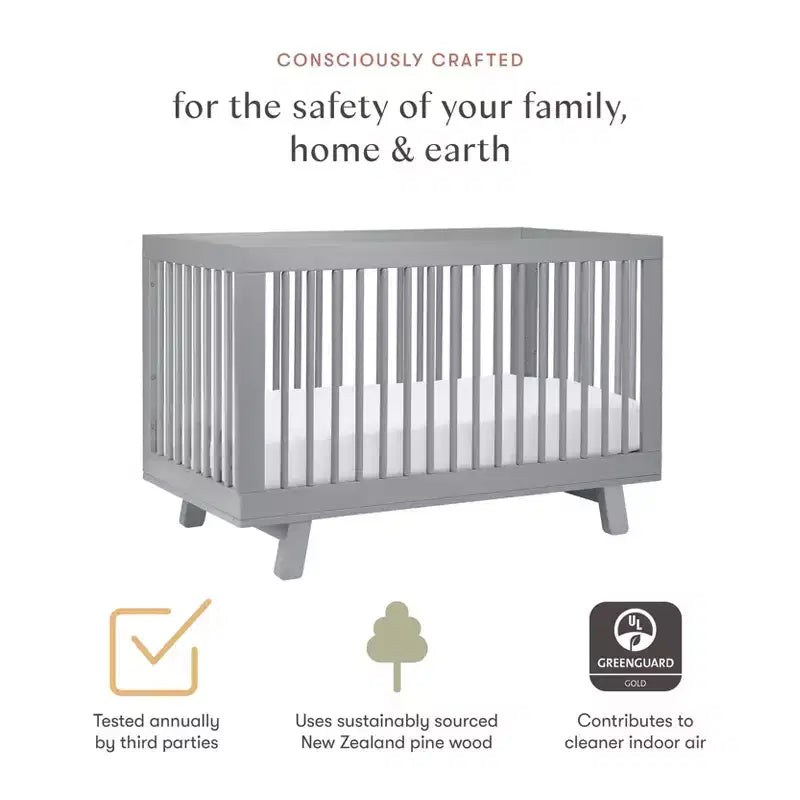Babyletto Hudson 3-in-1 Convertible Crib with Toddler Bed Conversion Kit