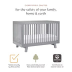Babyletto Hudson 3-in-1 Convertible Crib with Toddler Bed Conversion Kit