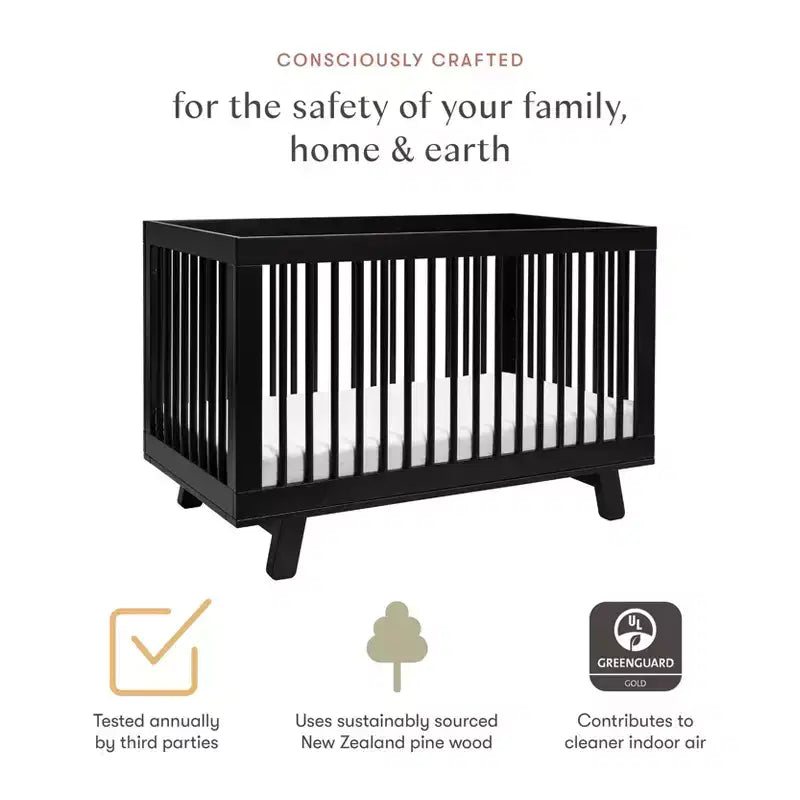 Babyletto Hudson 3-in-1 Convertible Crib with Toddler Bed Conversion Kit