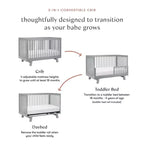 Babyletto Hudson 3-in-1 Convertible Crib with Toddler Bed Conversion Kit